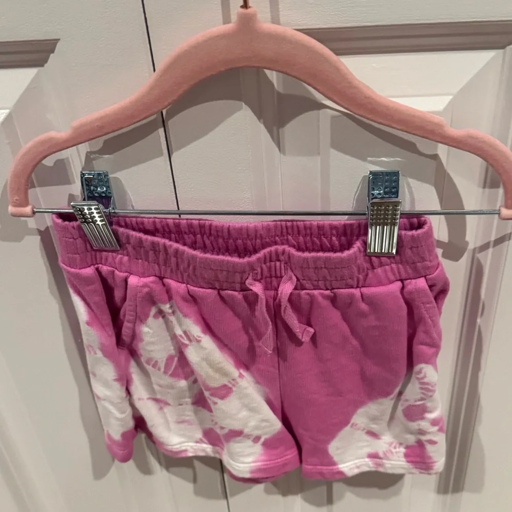 Girls Pink Tie-Dye Tank & Shorts Matching Set